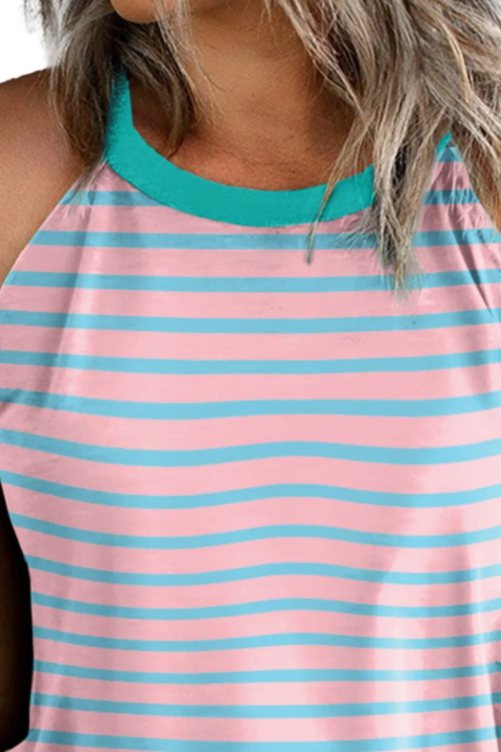 Striped Round Neck Tank sold by Charming Charlie product image thumbnail 2