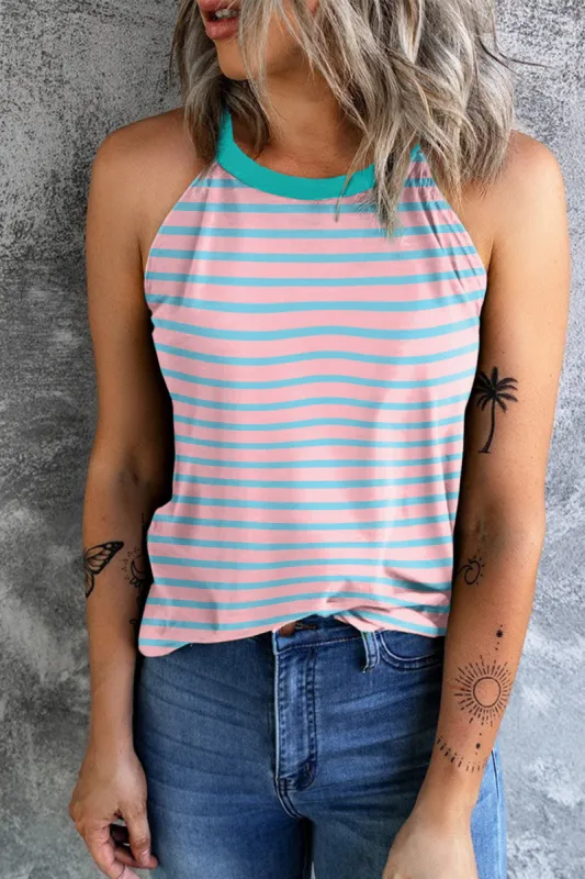 Striped Round Neck Tank sold by Charming Charlie