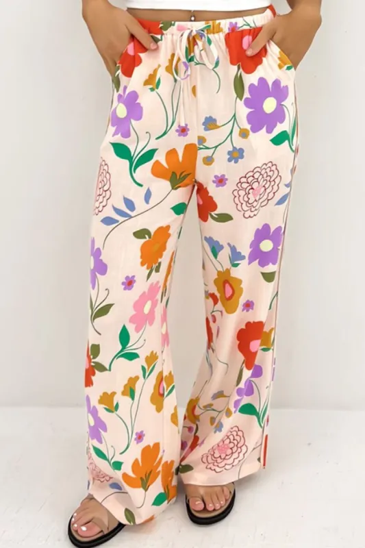 Drawstring Printed Pants with Pockets sold by Charming Charlie