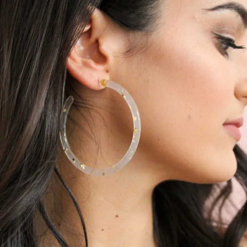 Holly Hoop (Mega) - Gold Confetti sold by Charming Charlie