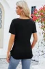 Ruched Square Neck Short Sleeve T-Shirt sold by Charming Charlie