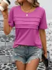 Round Neck Short Sleeve Top sold by Charming Charlie