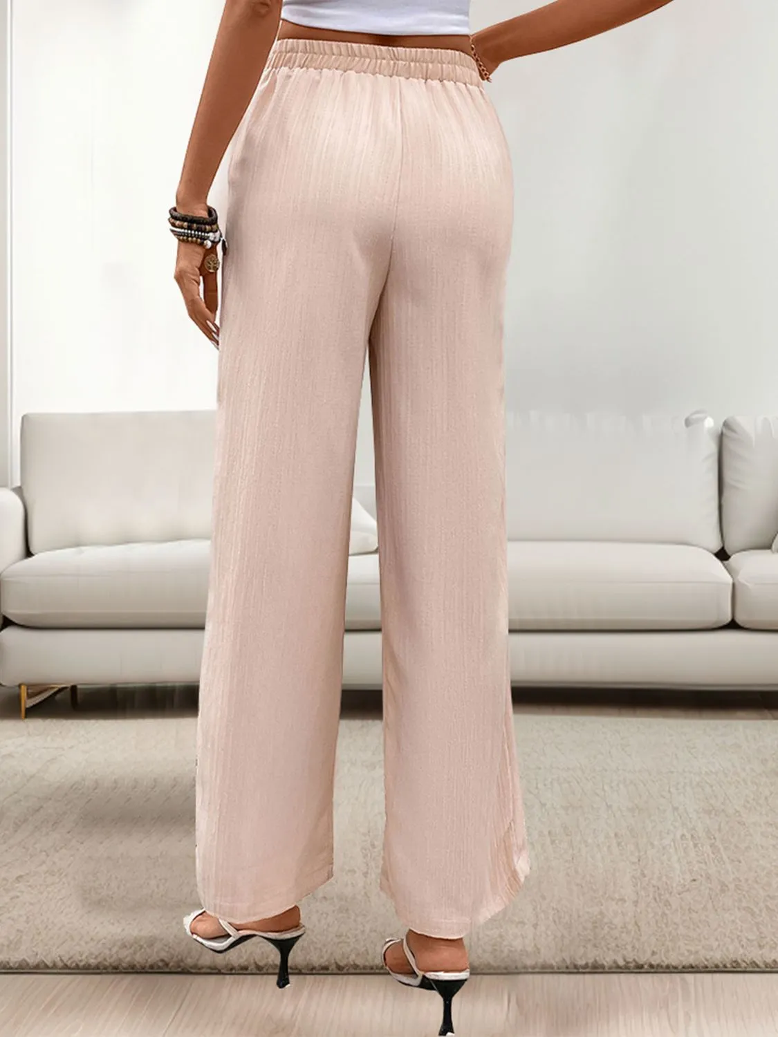 Tied Wide Leg Pants with Pockets sold by Charming Charlie product image thumbnail 2