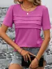 Round Neck Short Sleeve Top sold by Charming Charlie