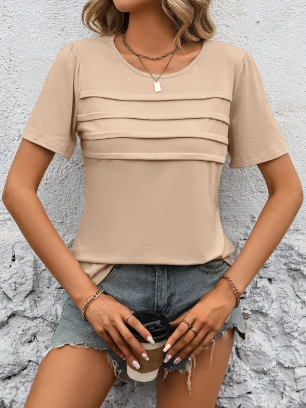 Round Neck Short Sleeve Top sold by Charming Charlie