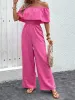 Off-Shoulder Wide Leg Jumpsuit sold by Charming Charlie