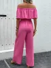 Off-Shoulder Wide Leg Jumpsuit sold by Charming Charlie