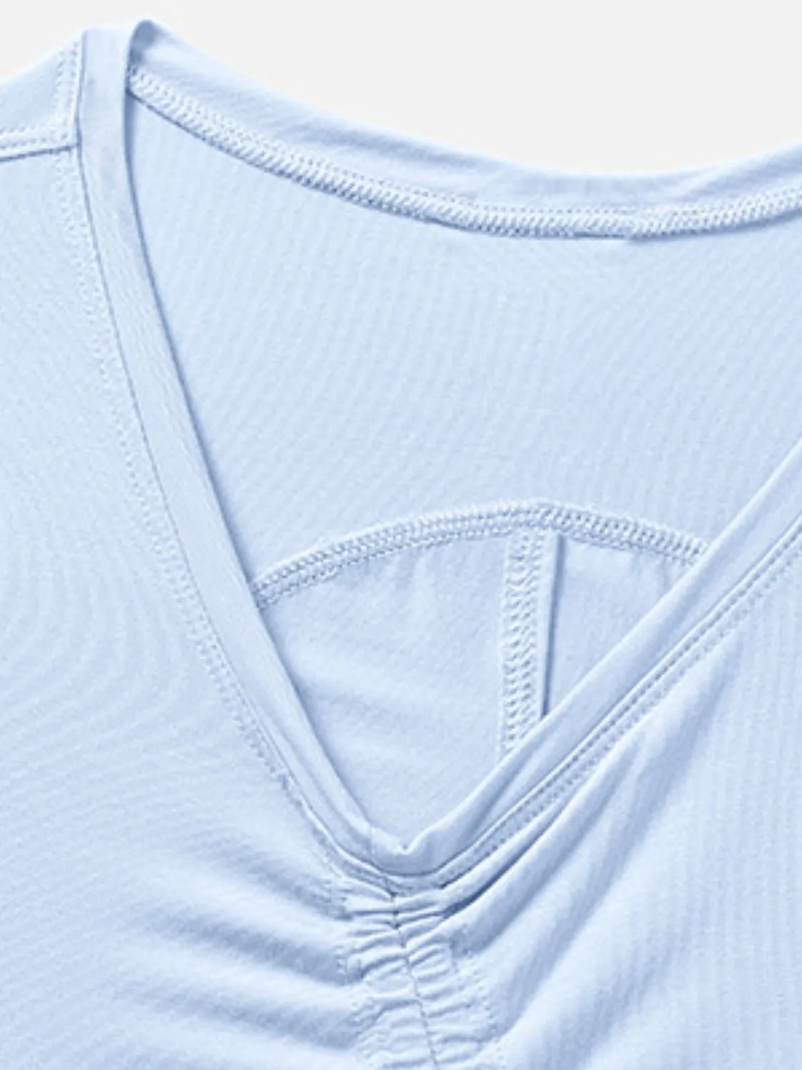 Drawstring Ruched Wide Strap Active Tank sold by Charming Charlie product image thumbnail 4