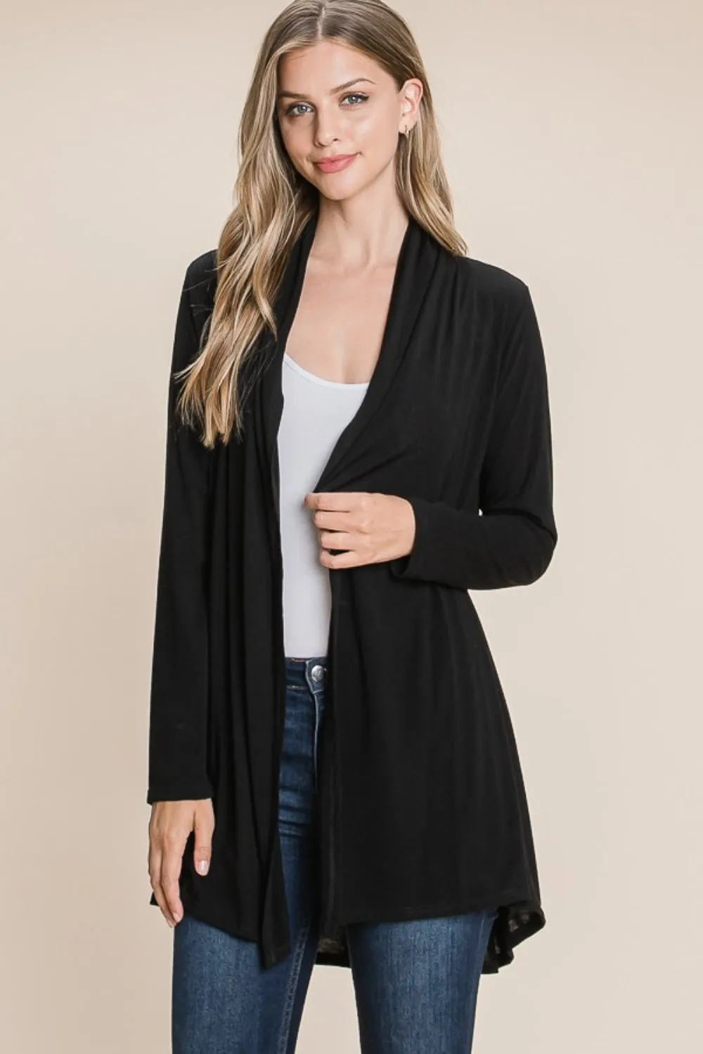 BOMBOM Open Front Long Sleeve Cardigan sold by Charming Charlie