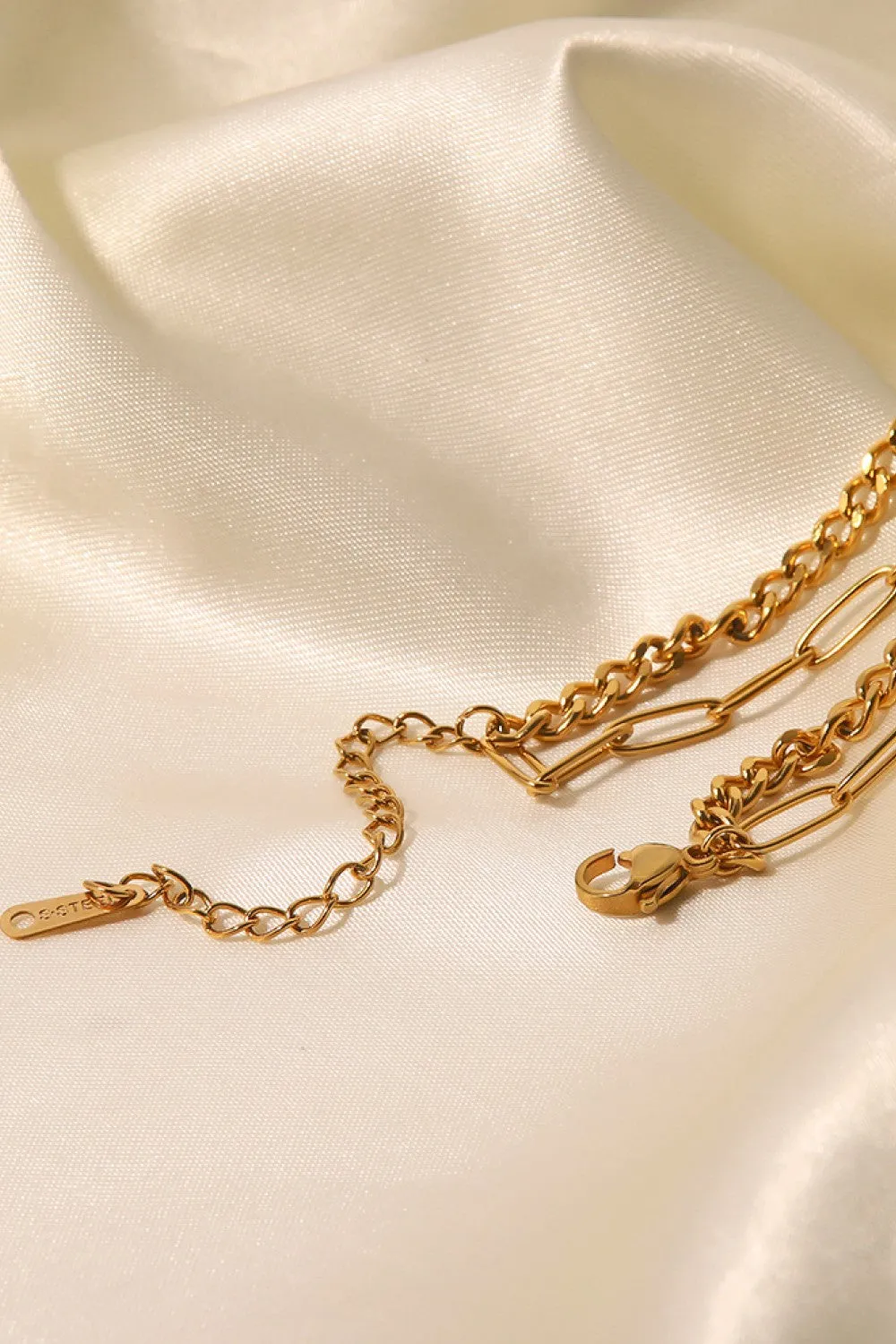 18K Gold Plated Layered Chain Necklace sold by Charming Charlie product image thumbnail 5