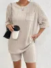Ribbed Round Neck Top and Shorts Set sold by Charming Charlie