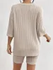 Ribbed Round Neck Top and Shorts Set sold by Charming Charlie
