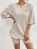 Ribbed Round Neck Top and Shorts Set sold by Charming Charlie