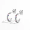 925 Sterling Silver Contrast Zircon Earrings sold by Charming Charlie