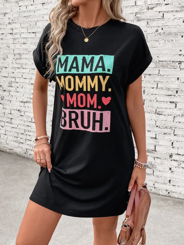 Letter Graphic Short Sleeve Mini Tee Dress sold by Charming Charlie