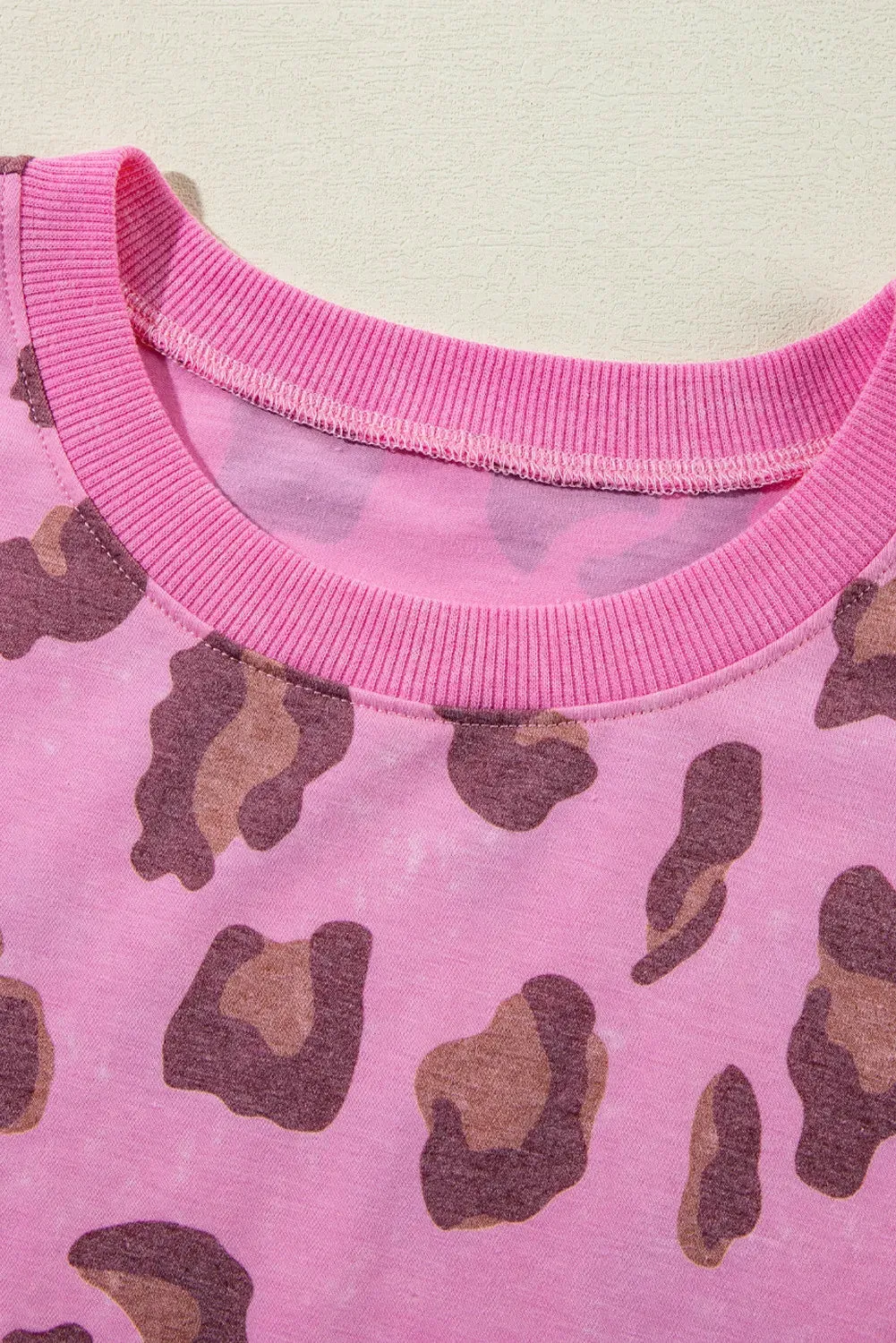 Leopard Round Neck Mini Tee Dress sold by Charming Charlie product image thumbnail 3