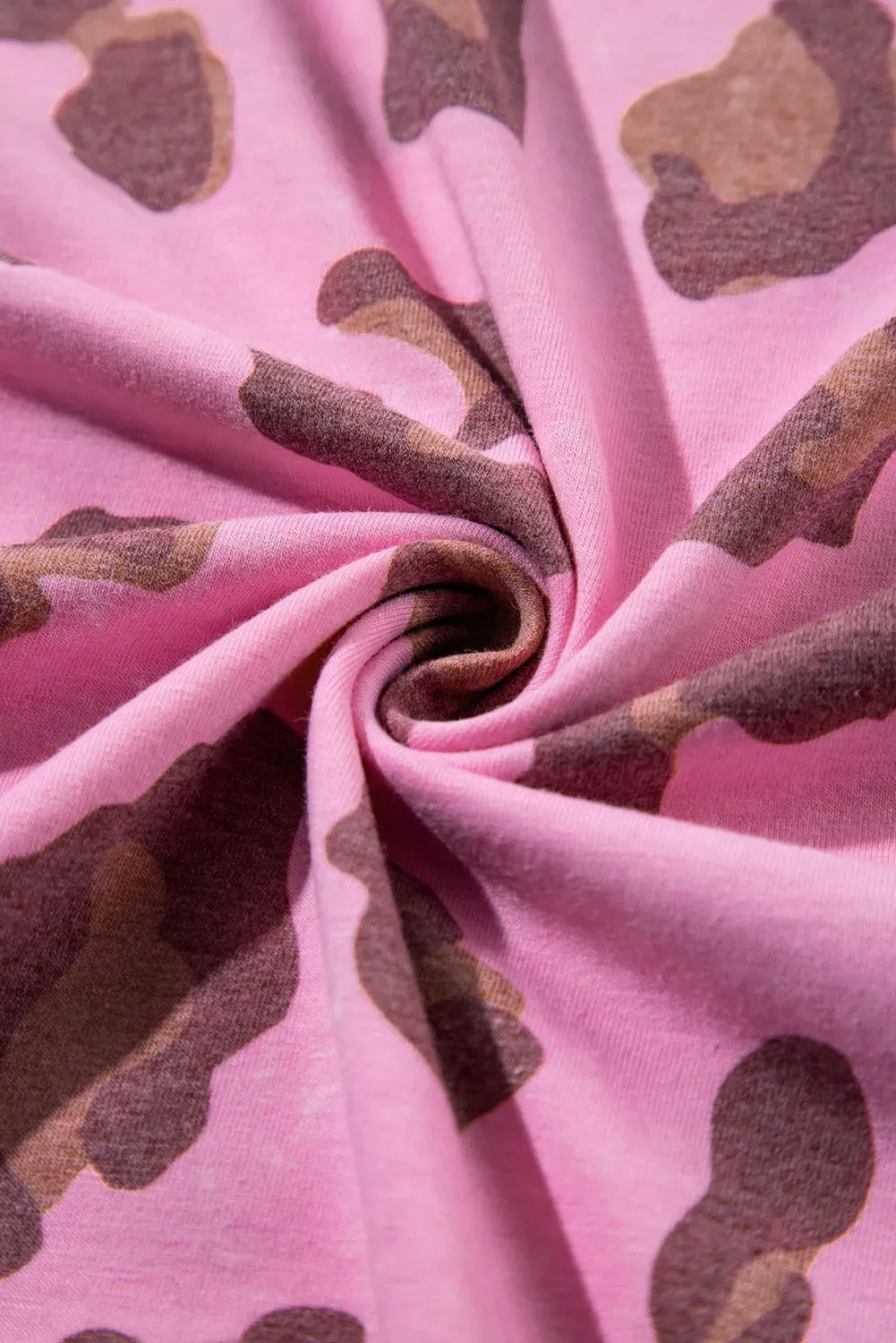 Leopard Round Neck Mini Tee Dress sold by Charming Charlie product image thumbnail 4