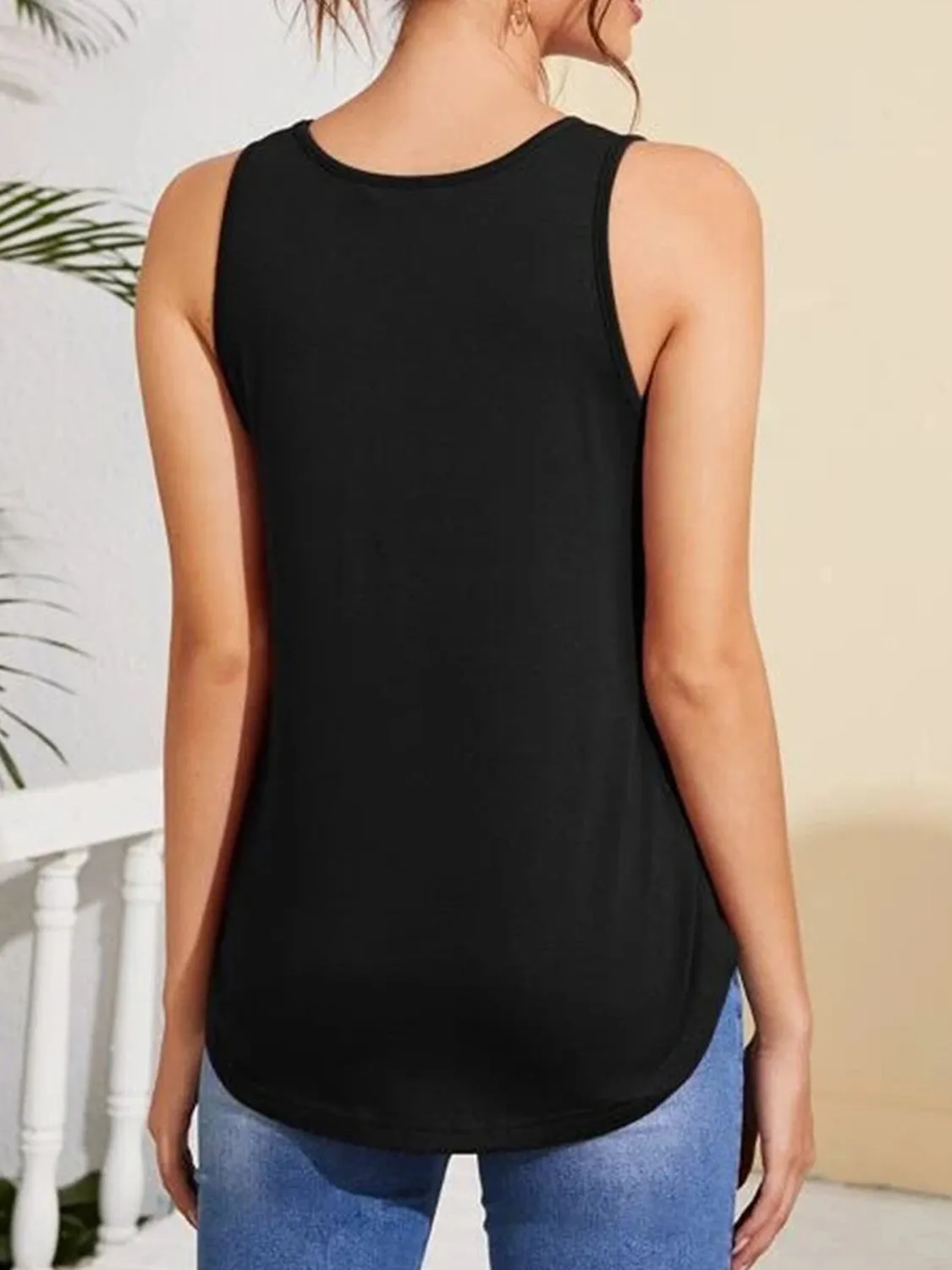 V-Neck Curved Hem Tank sold by Charming Charlie product image thumbnail 2