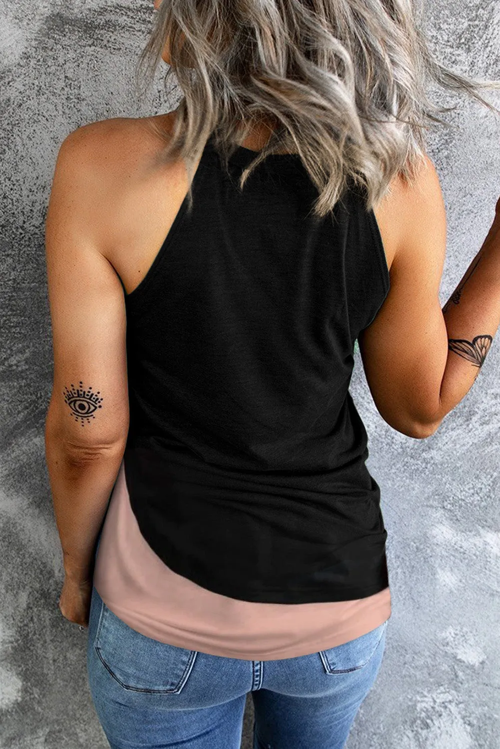 Contrast Grecian Neck Tank sold by Charming Charlie product image thumbnail 3