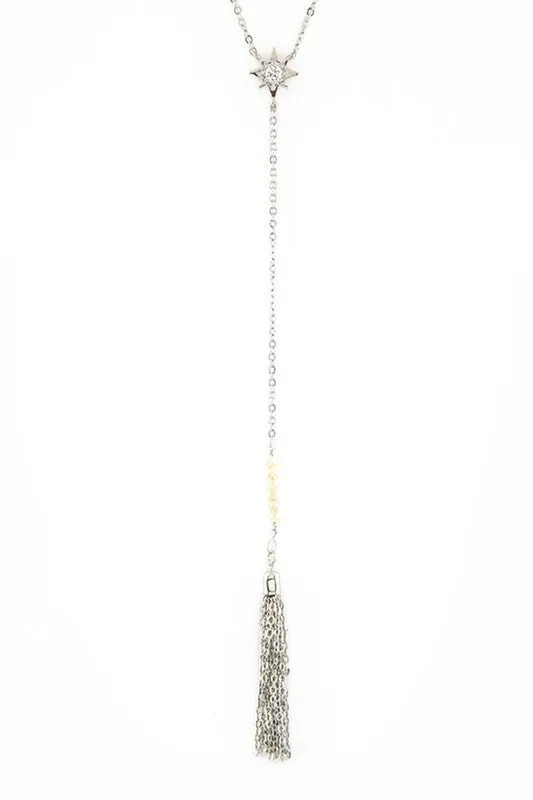 Crystal Star & Tassel Drop Layer Necklace sold by Charming Charlie product image thumbnail 2