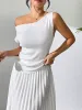 Single Shoulder Short Sleeve Knit Top sold by Charming Charlie
