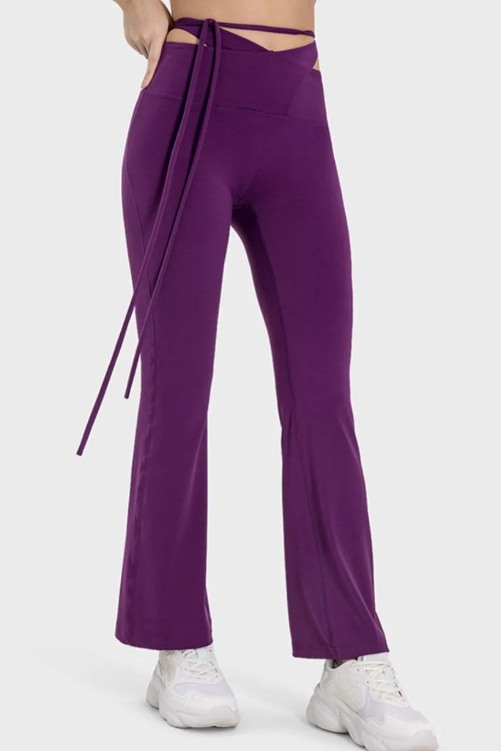 Tied Mid-Rise Waist Active Pants sold by Charming Charlie product image thumbnail 4