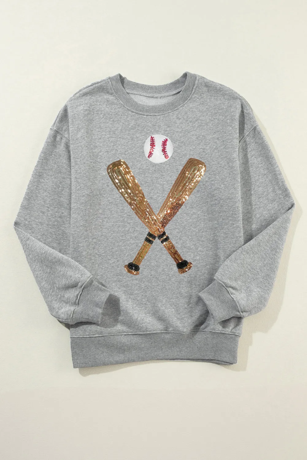 Sequin Baseball Long Sleeve Sweatshirt sold by Charming Charlie product image thumbnail 3
