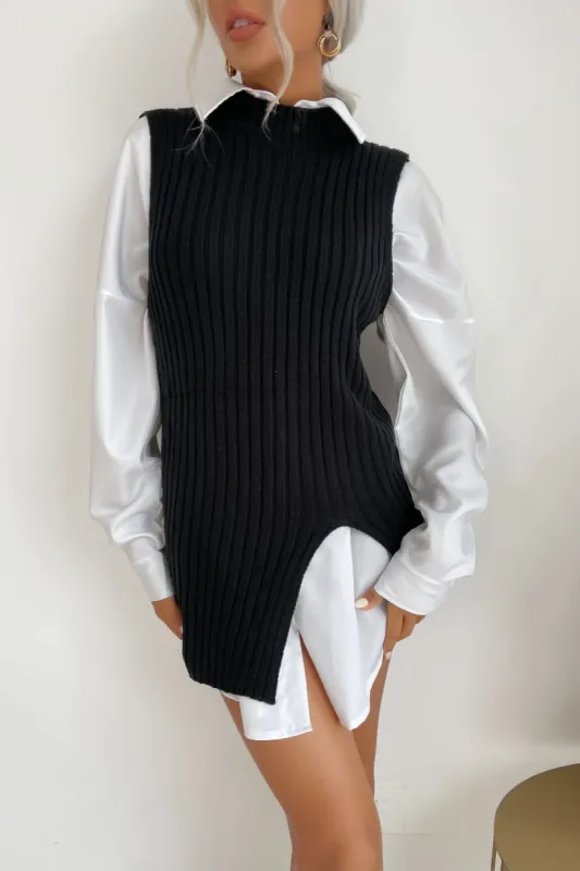 Slit Hem Sweater Vest Dress sold by Charming Charlie
