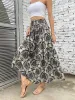 Printed Elastic Waist Maxi Skirt sold by Charming Charlie
