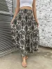 Printed Elastic Waist Maxi Skirt sold by Charming Charlie