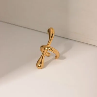 18K Gold-Plated Stainless Steel Cuff Earrings sold by Charming Charlie product image thumbnail 3