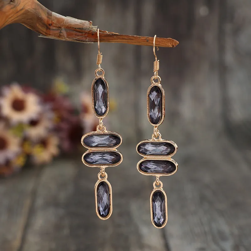 Alloy Colourful Stone Earrings sold by Charming Charlie