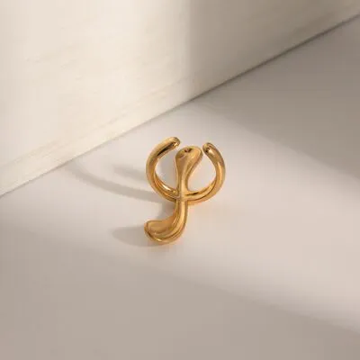 18K Gold-Plated Stainless Steel Cuff Earrings sold by Charming Charlie product image thumbnail 4