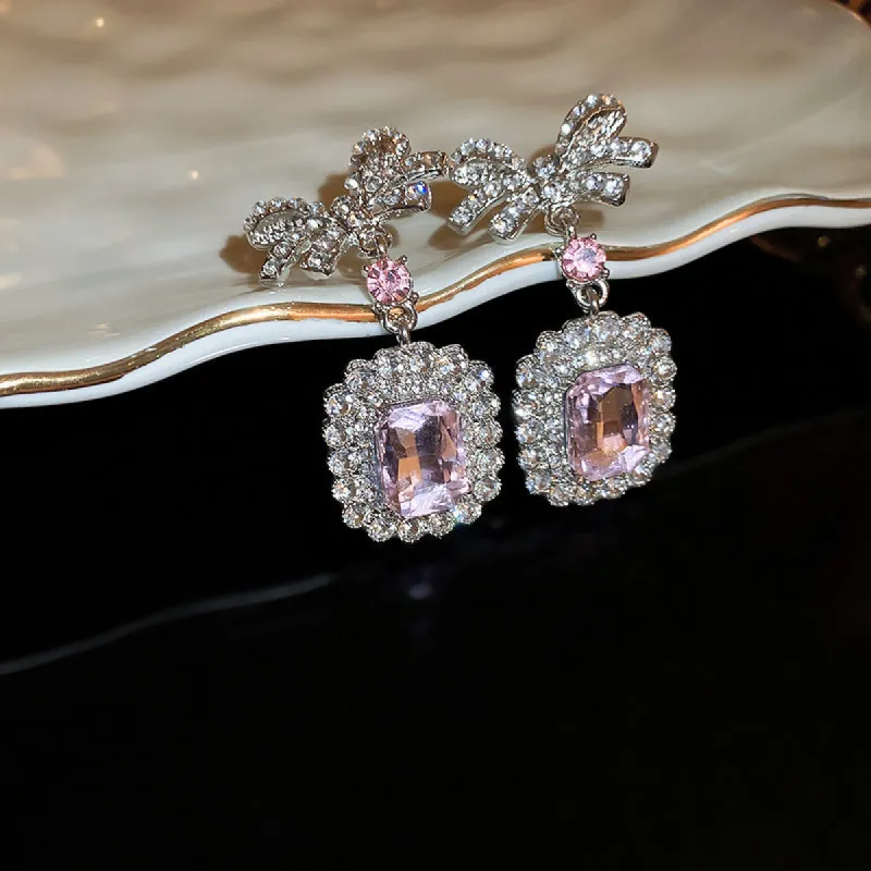 Alloy Crystal Geometric Dangle Earrings sold by Charming Charlie