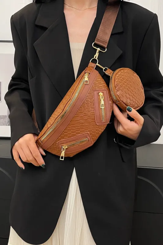 PU Leather Crossbody Bag with Coin Purse sold by Charming Charlie