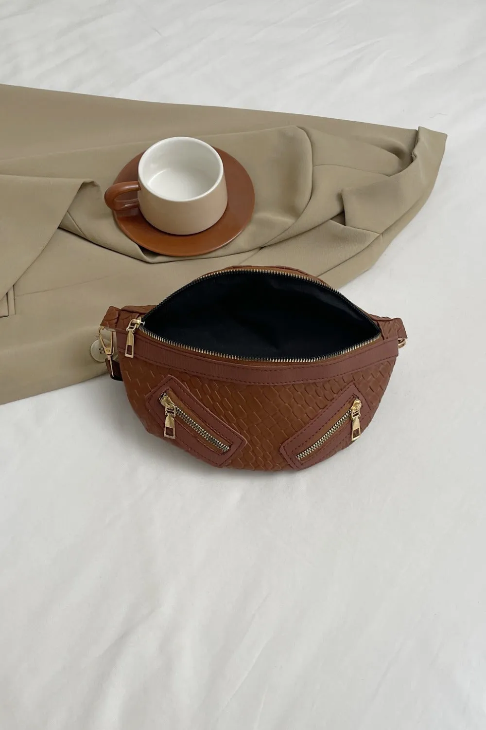 PU Leather Crossbody Bag with Coin Purse sold by Charming Charlie product image thumbnail 5