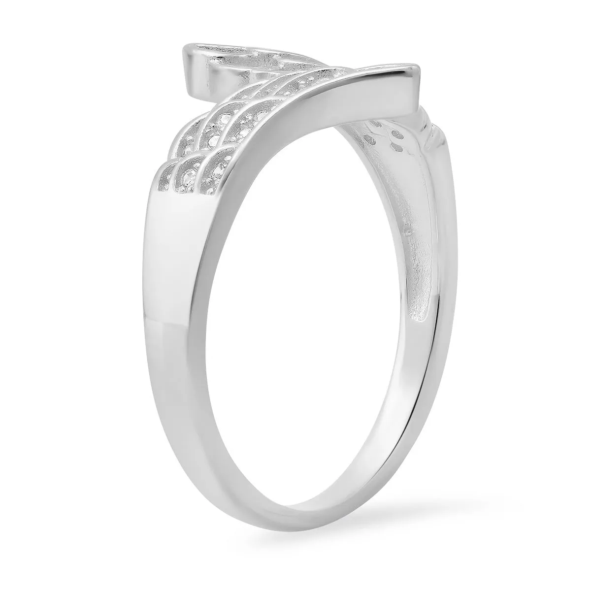 Sterling Silver CZ Angel Wings Ring sold by Charming Charlie product image thumbnail 3