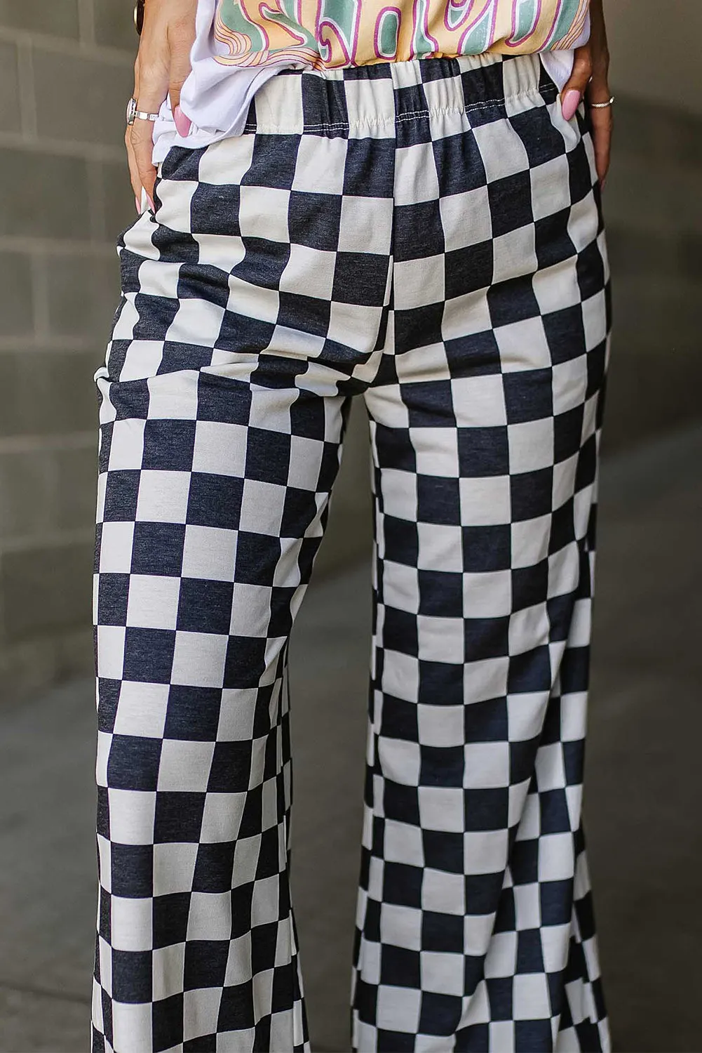Checkered Wide Leg Pants sold by Charming Charlie product image thumbnail 4