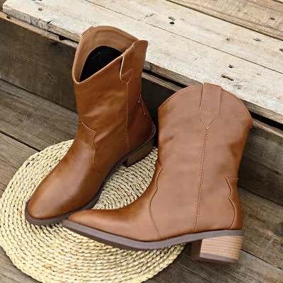 PU Leather Block Heel Boots sold by Charming Charlie product image thumbnail 5