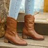 PU Leather Block Heel Boots sold by Charming Charlie