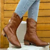 PU Leather Block Heel Boots sold by Charming Charlie