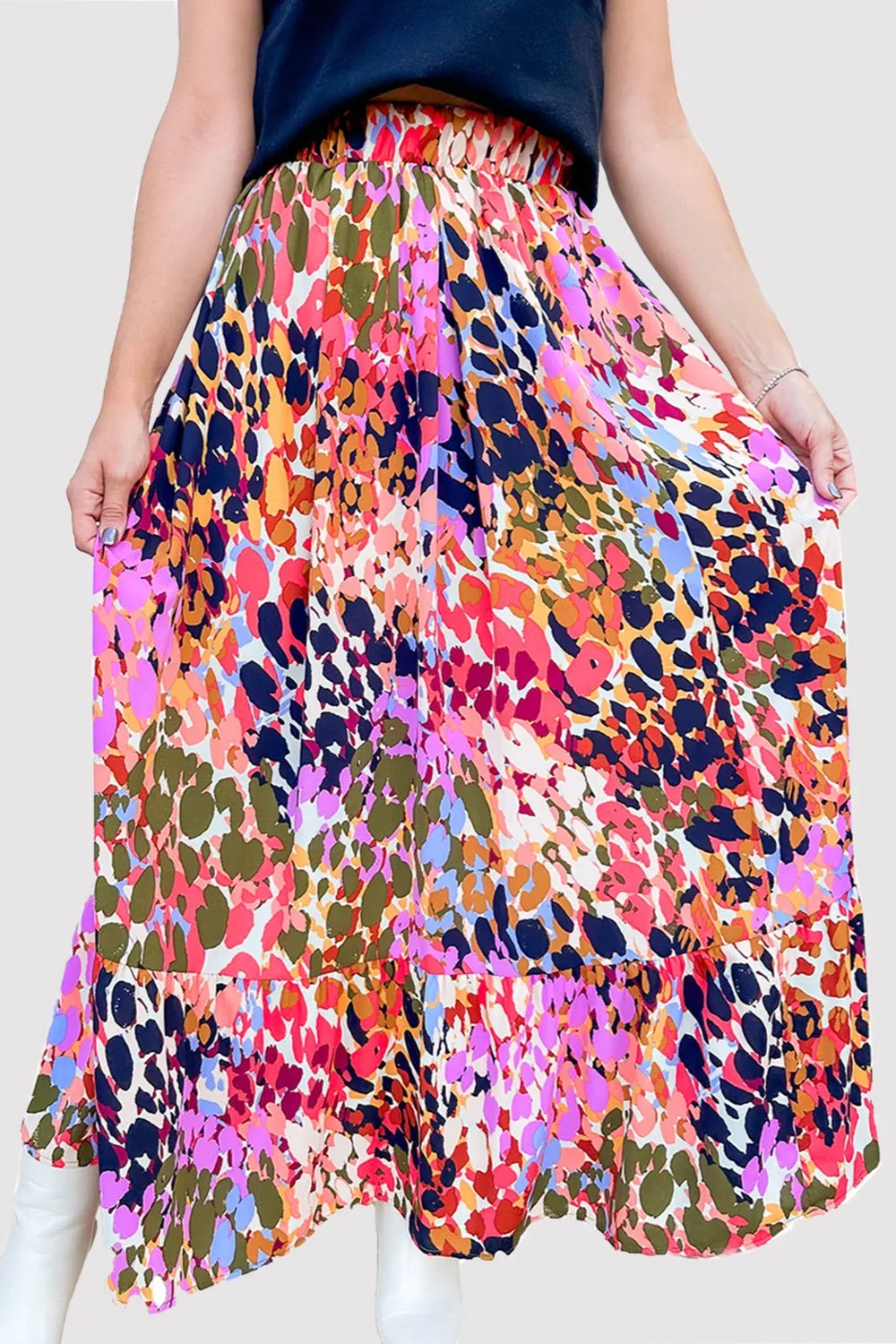 Printed Elastic Waist Skirt sold by Charming Charlie