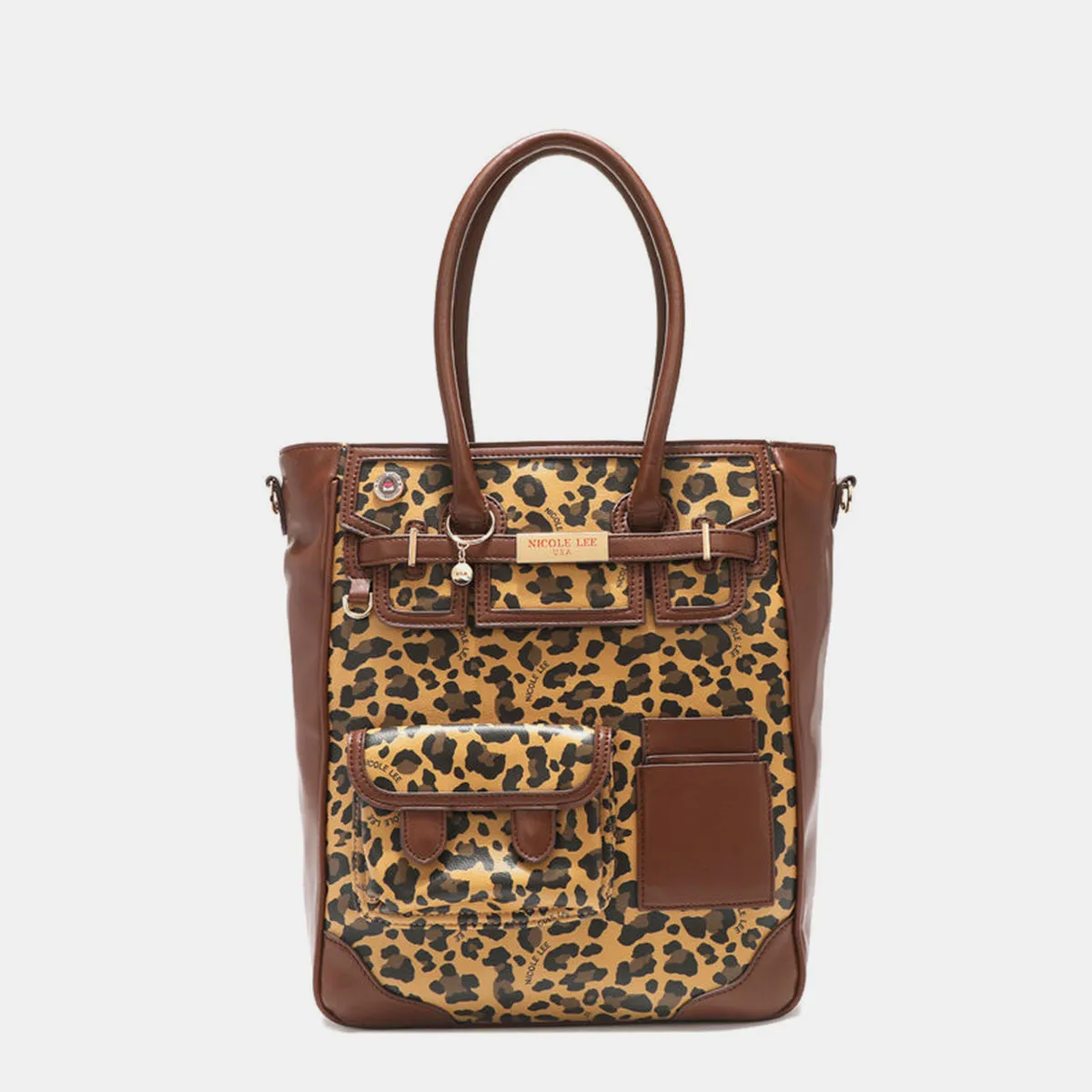 Nicole Lee USA Leopard Large Tote Bag sold by Charming Charlie
