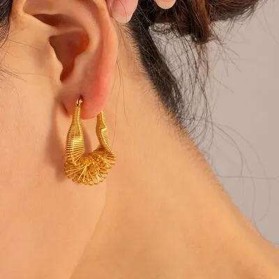 18K Gold-Plated Stainless Steel Earrings sold by Charming Charlie product image thumbnail 4