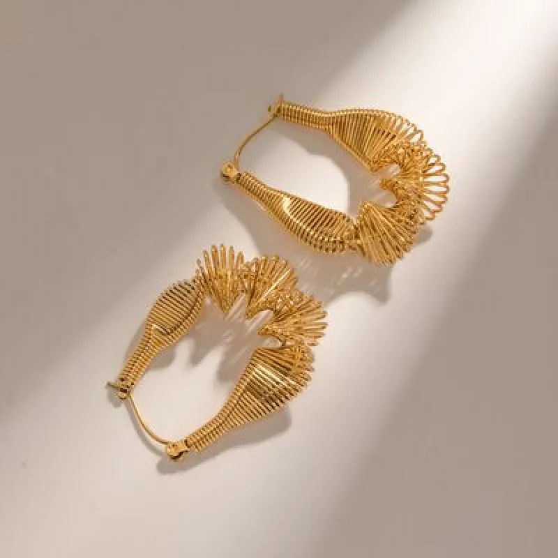 18K Gold-Plated Stainless Steel Earrings sold by Charming Charlie