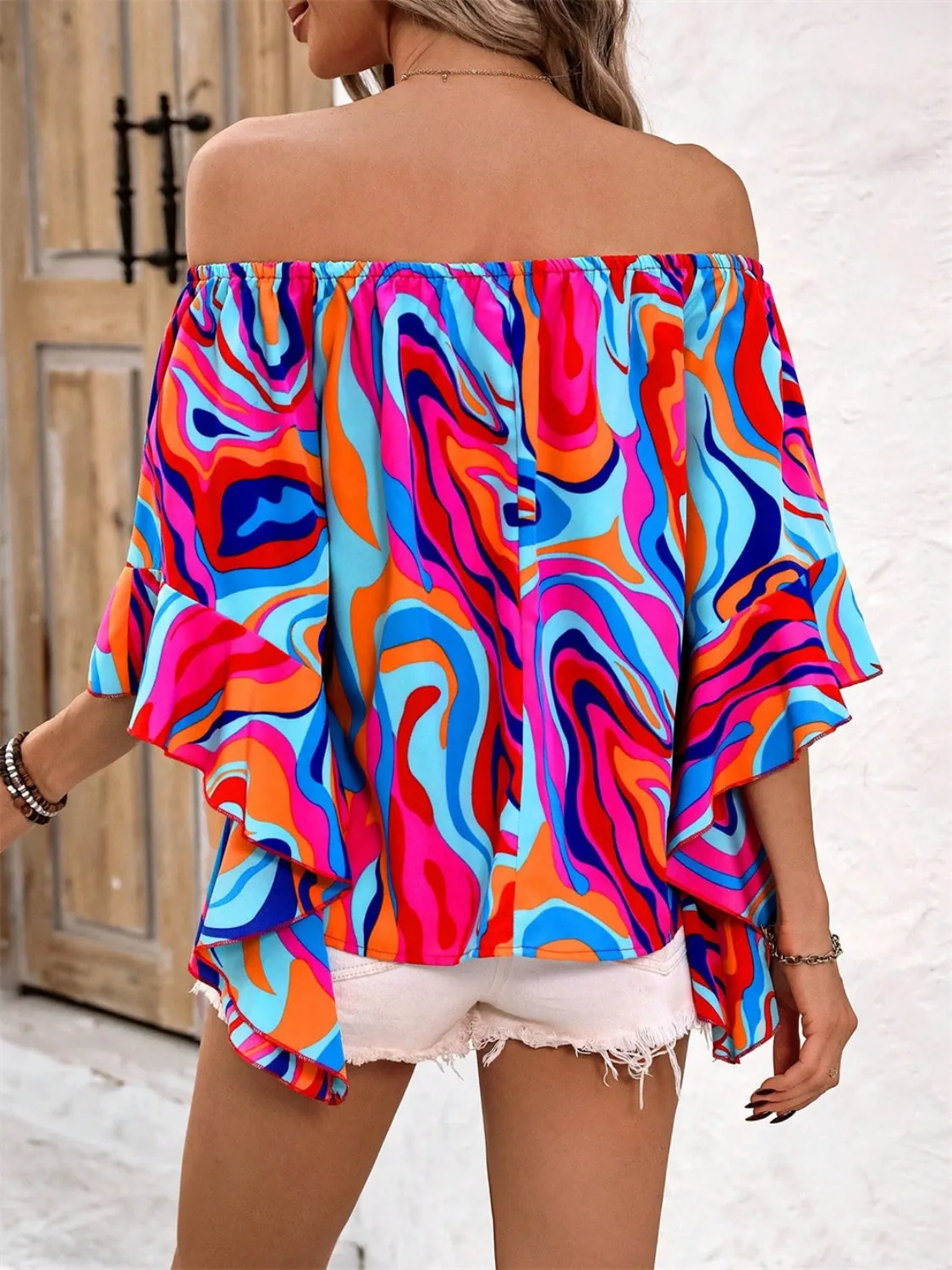 Printed Off-Shoulder Blouse sold by Charming Charlie product image thumbnail 2