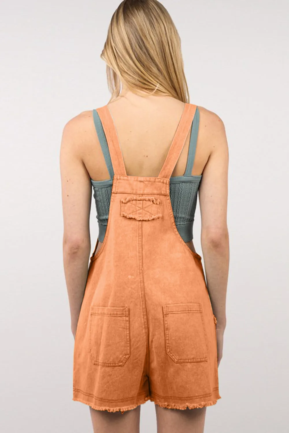 VERY J Washed Frayed Hem Denim Overall sold by Charming Charlie product image thumbnail 2