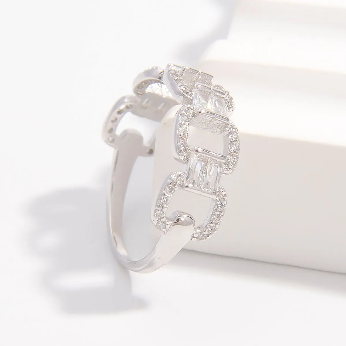 925 Sterling Silver Zircon Cutout Ring sold by Charming Charlie product image thumbnail 3