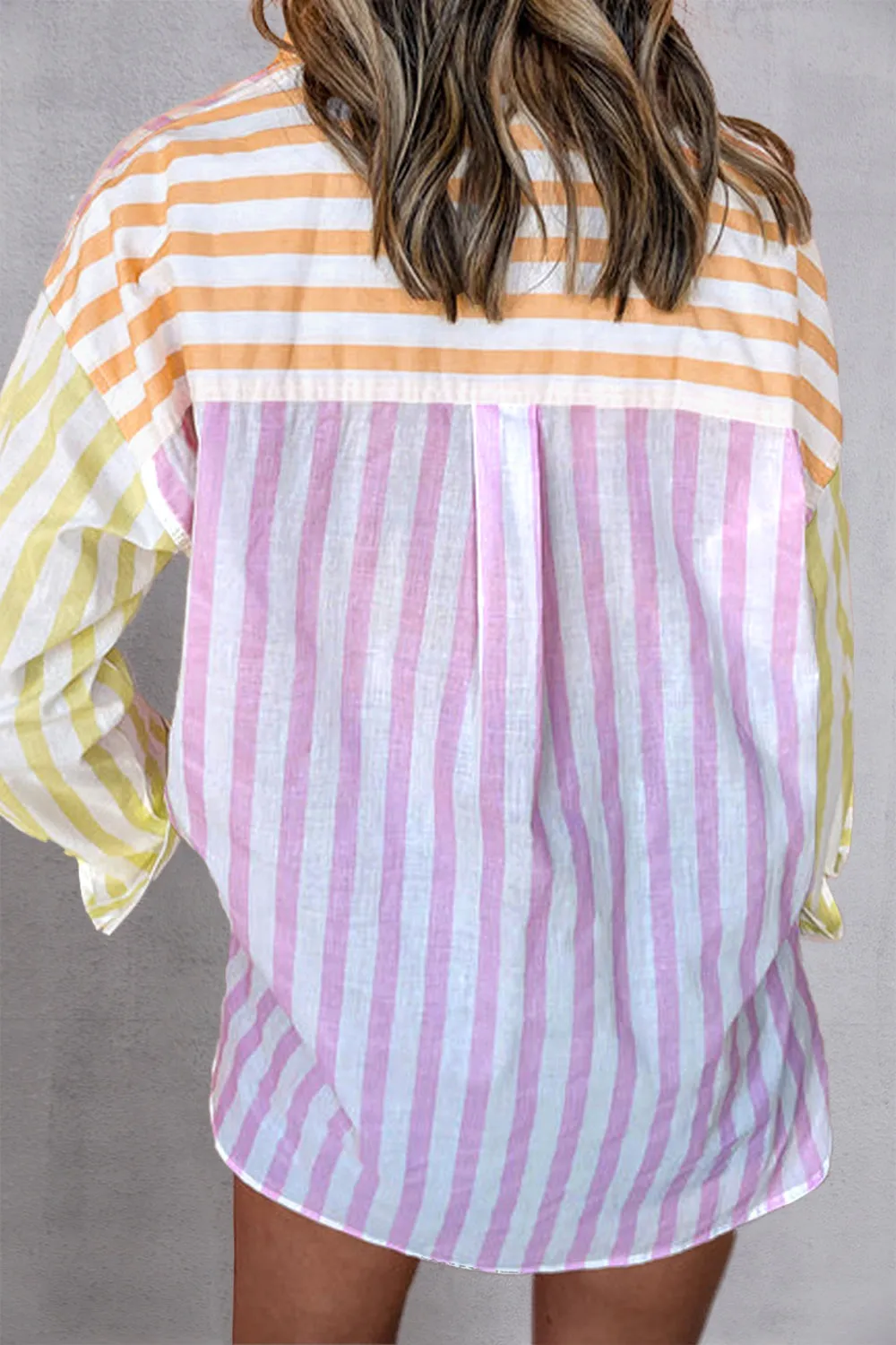 Striped Button Up Long Sleeve Shirt sold by Charming Charlie product image thumbnail 2