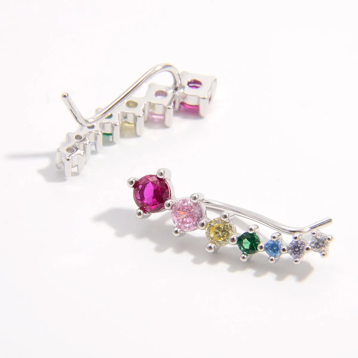 925 Sterling Silver Inlaid Zircon Earrings sold by Charming Charlie product image thumbnail 5